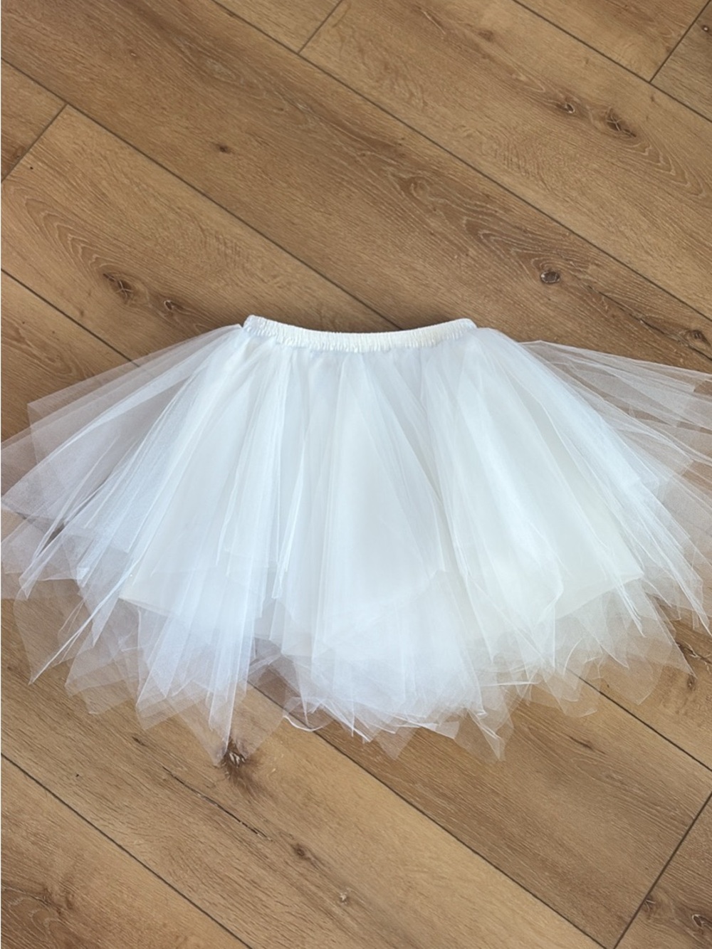 White Tulle Layered Tutu Skirt